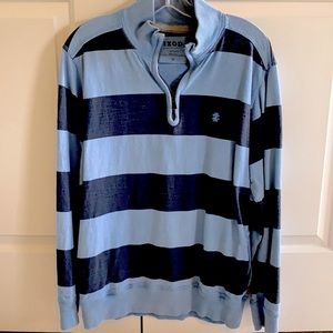 IZOD baby blue and gray 1/4 zip  No pets smoke
